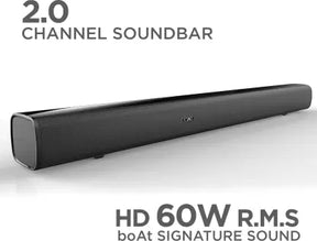 boAt Aavante Bar 1150 | Home Theater Sound Bar with 60W Sound Output, 2.0 Channel, Bluetooth,AUX, USB Compatible