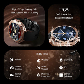 boAt Enigma Z20 | Luxury Smartwatch with 1.51" Round HD Display, IP68 Water & Dust Resistance, Multiple Sports Modes