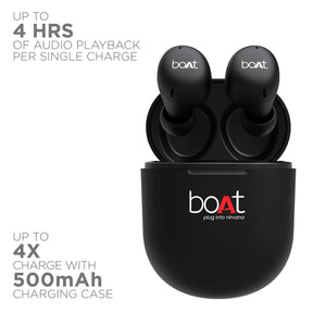 boAt Airdopes 383 | Wireless Earbuds with 7mm Rhythmic Dynamic Drivers, Up to 20 hours Playback, 500mAh Charging Case