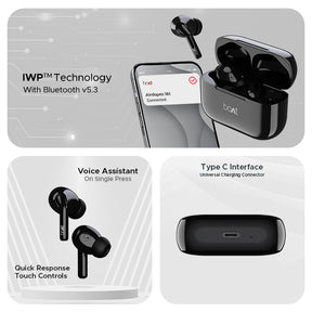 boAt Airdopes 161 | Wireless Earbuds with Massive Playback of upto 40 Hours, IPX5 Water & Sweat Resistance, IWP Technology, Type C Interface