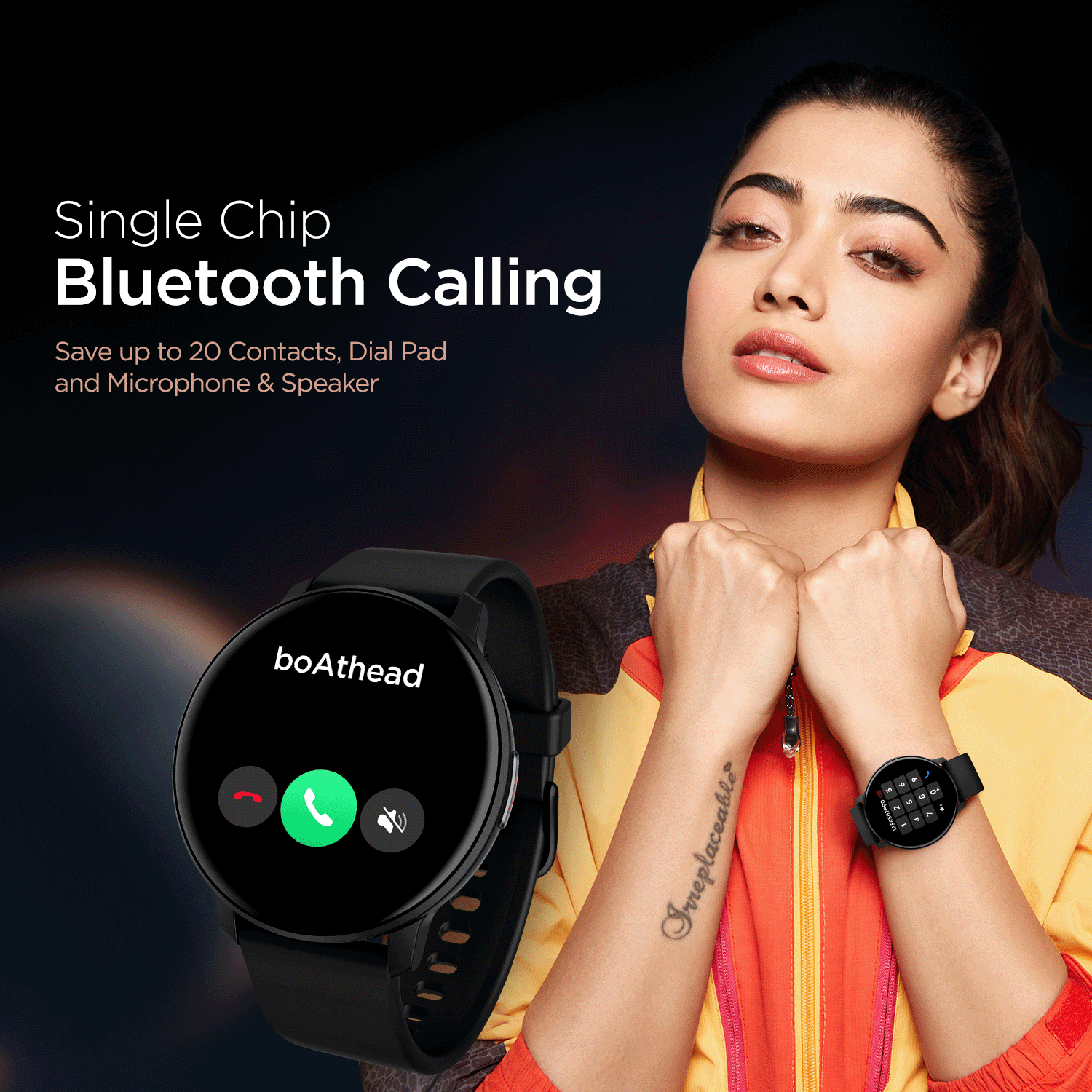 boAt Lunar Connect | Round Dial Smart Watch with 1.28” (3.25 cm) HD Display, BT Calling, Supports Hindi & English Language, Up to 20 contacts, 100+ Sports Modes